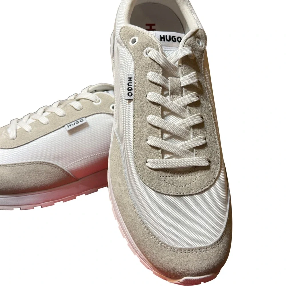 HUGO BOSS Icelin Runn MSD Men's Sneakers‎ Size 13 White Casual Lace Up